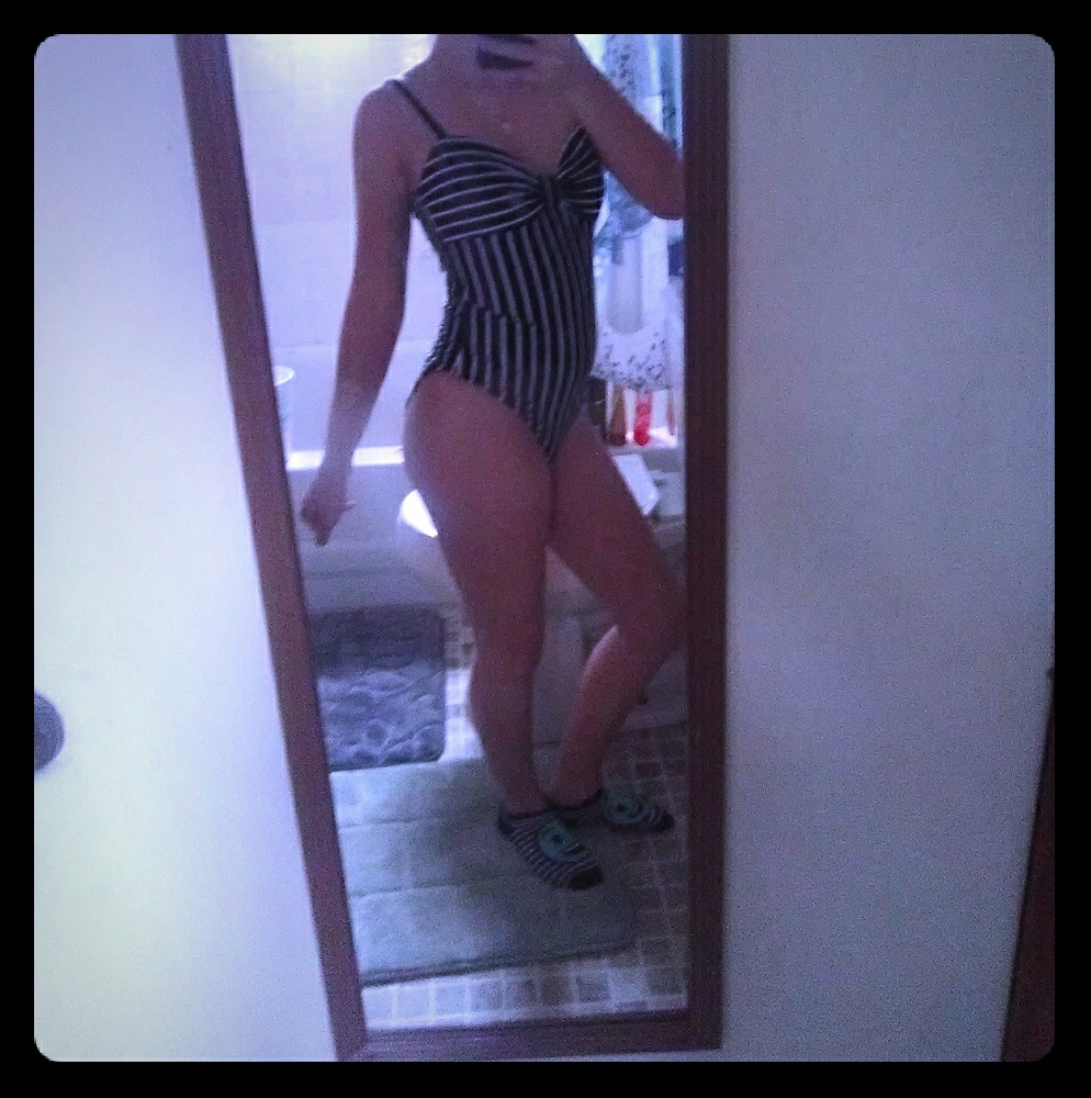 Striped bodysuit